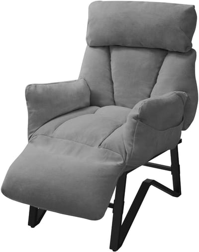 Loungestoel met armleuningen grijs Relax fauteuil met linnen bekleding ML design
