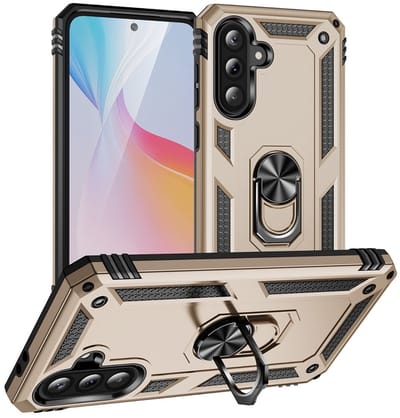 Coverup Hoesje - Geschikt voor Samsung Galaxy A56 Hoesje - Coverup Ring Kickstand Back Cover - Goud