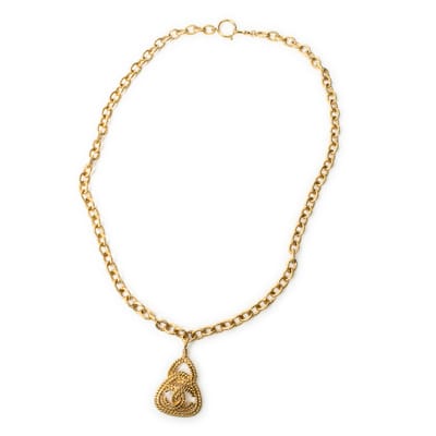 CC Rope Triangle Pendant Necklace   Ketting