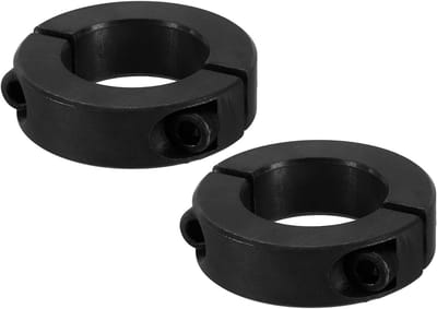 Hole 32 mm Klem met Dubbele Verdeling, 54 mm Buitenmaat, 15 mm Dikte, 2 Stuks, Geschikt voor Industrie en Machines, Zwart, Stalen Klem met Schroefbevestiging