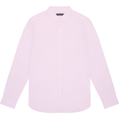 French Connection Linen 22 L/s Trim Soft Pink Size: M | Casual Shirts Outlet | Heren | Roze