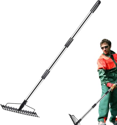 Tuin Rijschaar - Metaal Rijschaar Tuin - Bodem Losmaken - Roestvrij Staal - 122 cm - Zilver