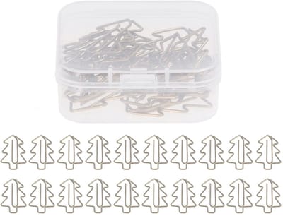 Dailygoods- Paperclips 20 Stuks - Kerstboom Cadeauvorm - Bladwijzers - Kantoorbenodigdheden - Schoolgeschenken - Lichtgewicht en Draagbaar