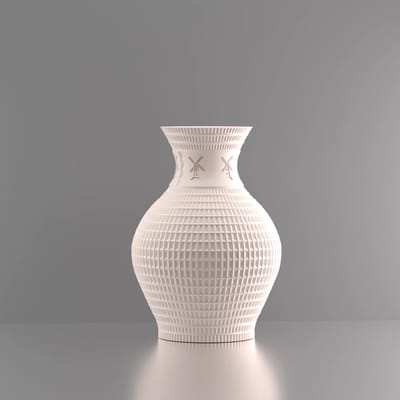 3d-gezellig Athene met molen - Vaas - Beige - Maat 25 cm - 100% gerecycled PLA (bioplastic)