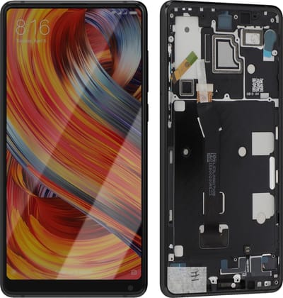Xiaomi, Scherm + Kader voor Xiaomi Mi Mix 2 Origineel Service Pack, Zwart