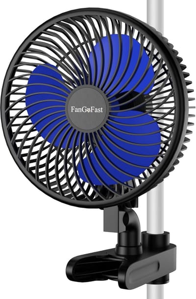 SnelShoppen - FanGoFast Upgrade Grow Clip-ventilator, Oscillerend, EC-motor, 10 Snelheden, Kweekventilator Klembaar, 20 cm Diameter, 10 W, 561 m³/h Lu