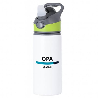 Hacebo® - opa loading waterfles met rietje groen - Opa - ochtendkoffie laden - verjaardagscadeau - verjaardag - cadeau - cadeautje voor opa - opa artikelen - kado - geschenk - gift - water fles - 650ML