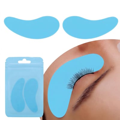 Herbruikbare oogpads, siliconen wimperverlenging onder de oogkleppen, isolatiepads voor de onderste wimpers, wimperlift-afdekking voor het lamineren van de wimperpermanent, blauw