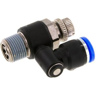 Draaibaar Regelventiel 10 mm - R3/8'' Regeling-Uit Messing/Nylon