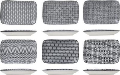 Cosy&Trendy Nikko Black Schotel - 26 cm x 17.5 cm - Set-6