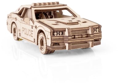 Eco Wood Art Modelbouwpakket Police Car - 3D Puzzel - Miniatuur Bouwpakket Volwassenen - DIY - Knutselen - Hout