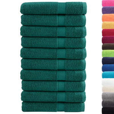 vidaXL - Saunadoeken - SOLUND - 10 - st - 600 - g/m² - 80x200 - cm - groen