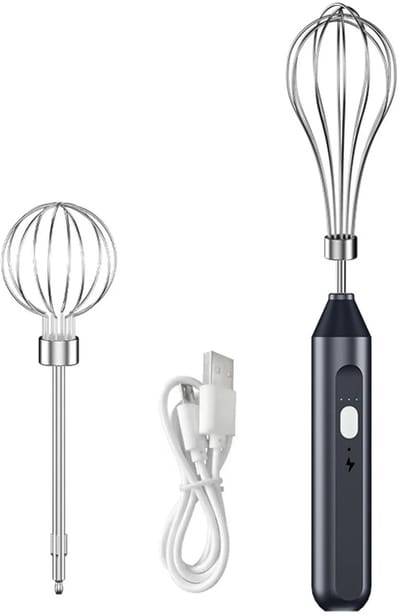 Elektrische staafmixer, drie snelheidsstanden, oplaadbare draadloze staafmixer, draagbare mini-mixer, geschikt om mee te koken - zwart