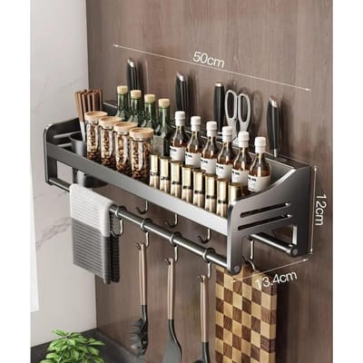 Multifunctioneel Opbergrek Snijplankhouder Wand Kruidenrek Keukengerei voor Keuken Kruidenrek Lepelhouder Organiseren