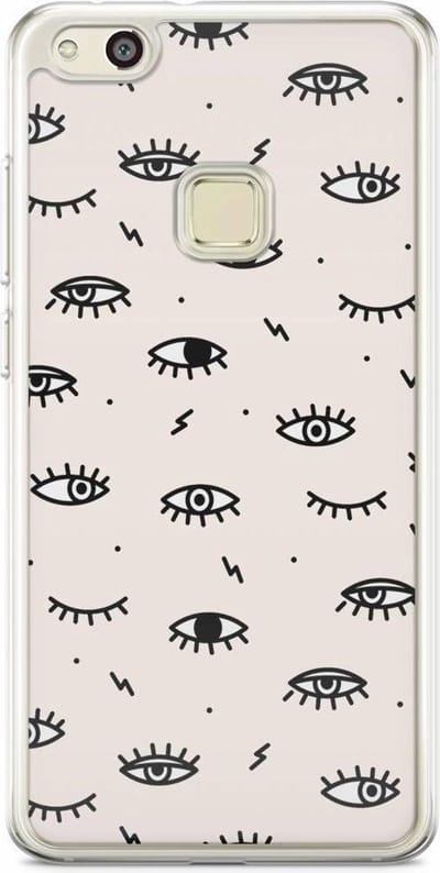 Casimoda® hoesje - Geschikt voor Huawei P10 Lite - Eyes On You - Siliconen/TPU - Soft Case - Zwart - Geen opdruk