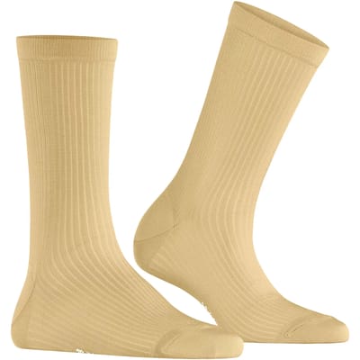 Burlington Princess Street geribd casual viscose Sokken dames geel - maat 36-41