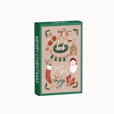 Mini Puzzel 99 stukjes Merry Christmas - Oll'eo - Mini Puzzel Volwassenen - Micro Puzzel - Kerst Puzzel To Go Vakantie - Puzzel Op Reis - Puzzel Cadeau - Kerstpuzzel - Puzzel Kerstcadeau