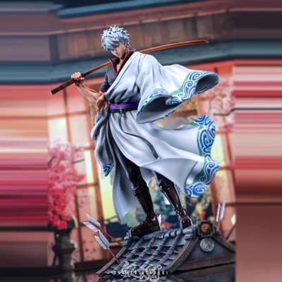 30cm bastaard Gintoki Gintama anime figuren Kunnen bewegen Beperkte Editie Vechthouding PVC Bijtafel opstelling Verzamel speelgoed Cadeaus With box