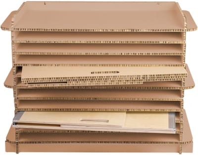 Kartonnen study buddy opbergkast - Concentratieschermen opbergkast - Kartent