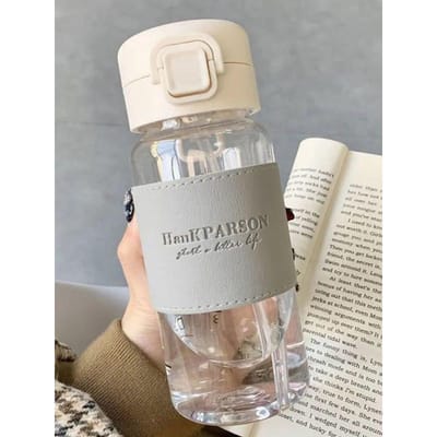500ml Waterfles met Rietje Pop-Up Deksel Sippy Draagbaar Schattig Plastic Drinkfles Lekvrij Drinkgerei om te Drinken 500ml