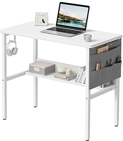 Bureau 96 x 40 cm | Computertafel | Kleine PC-tafel | Stabiel Wit