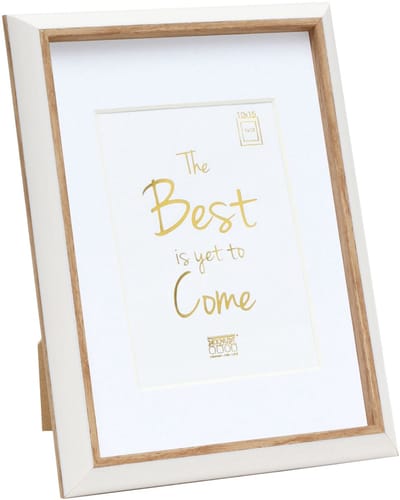 Deknudt Frames fotolijst S46WG1 P1 - wit/naturel - 7x10 / 10x15 cm