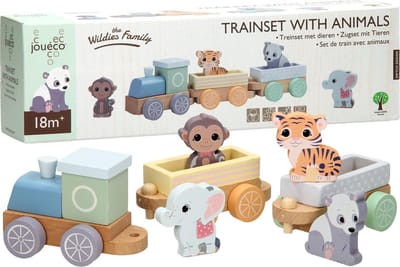 Jouéco The Wildies Family Trainset with animals
