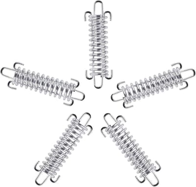 QTTVBTNA -5 stuks Schokdempende Veer voor Hondenlijn & Touwspanner – Sterke Trainingsveer, Tentkoord Spanner, Winddichte Kabelspanner voor Outdoor, Camping & Tuin
