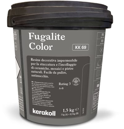 Kerakoll Fugalite Epoxy Voegmiddel KK69 - Kleur 69 Grijs - 1,5 kg Voegmortel voor Tegels & Natuursteen - Verkrijgbaar in 50 Kleuren - Greenbuild rating 4
