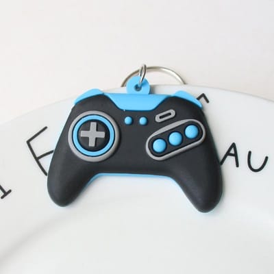 Porte-clés Manette de Console de Jeu Porte-clés de Voiture Anneau Cadeau Créatif, Noël gray