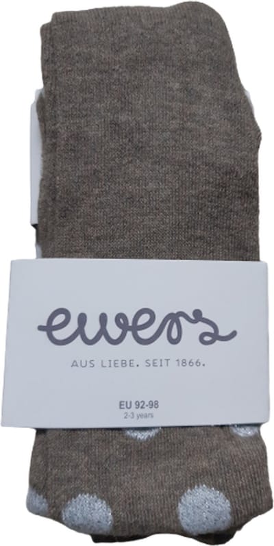 Ewers maillot 92/98 bruin melee met zilveren glitters dots