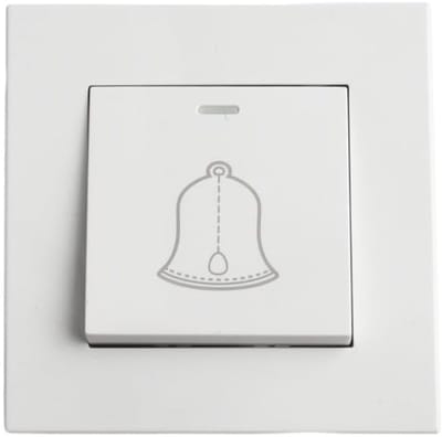 Deurbel Wandschakelaar - Drukknop Bel - Thuisgebruik Installatie - Standaard AC220V - 86x86x39mm - Wit