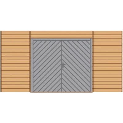 Solid Garagepoort Voor Carport 6 X 5 M Hout