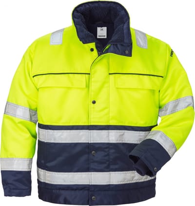Fristads Hi Vis Winterjack Klasse 3 444 Pp - Hi-Vis geel/marineblauw - L