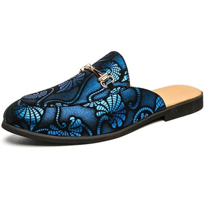 Heren Pu Leren Schoenen Casual Slippers Voor Heren Half Muilezel Kleding Schoenen Patroon Zomer Loafers Vintage Klassiek Zakelijk Heren Schoeisel 38