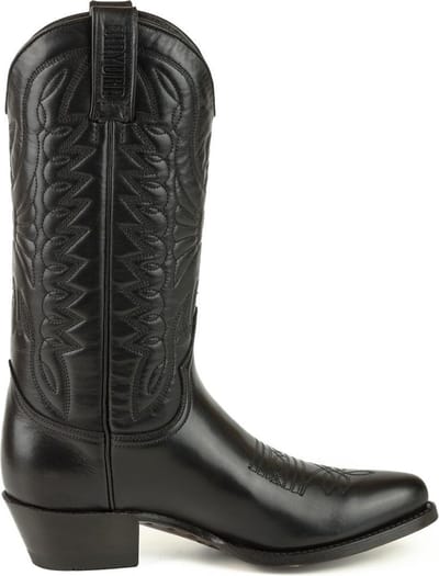 Mayura Boots Arpia 2534 Zwart/ Dames Western Laarzen Sierstiksel Spitse Neus Schuine Hak Glad Leer Maat EU 37