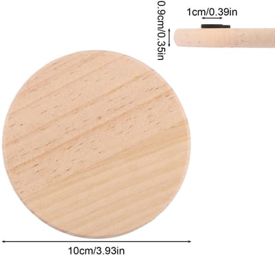 Dailygoody - Onderzetters - Houten onderzetters - Set van 36 - Natuurlijk hout - Ronde koponderzetters voor glazen - Geschikt voor dranken - 10x10 cm