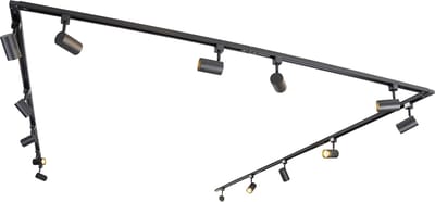 QAZQA jeana - Moderne Dimbare LED Smart Spot railsysteem verlichting, railverlichting incl. wifi met Dimmer - 14 lichts - L 753 cm - Zwart - Woonkamer | Slaapkamer | Keuken