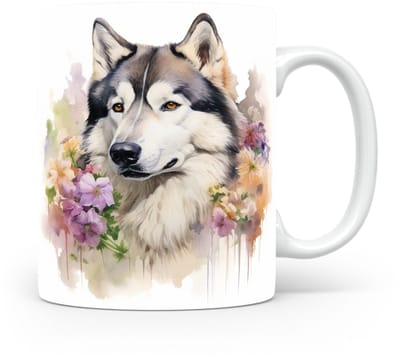 Mok Malamute Beker voor koffie of tas voor thee, cadeau voor dierenliefhebbers, moeder, vader, collega, vriend, vriendin, kantoor, opa, oma, hond, kerst, sinterklaas, verjaardag