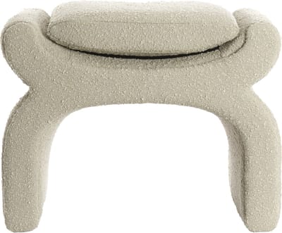 Light & Living - Nafya poef 60x46x46 cm bouclé - taupe