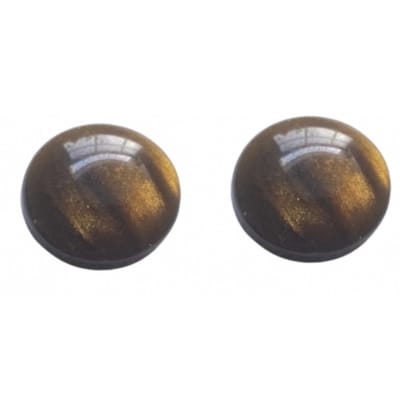 Magneetoorbellen -Tijgeroog -8 mm- geen gaatje- Charme Bijoux