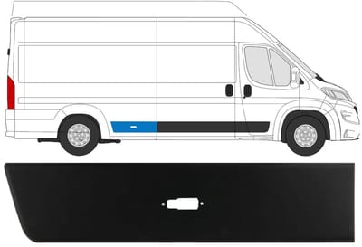 Achterste zijlijst sierlijst voor Fiat Ducato 2018- / Rechts