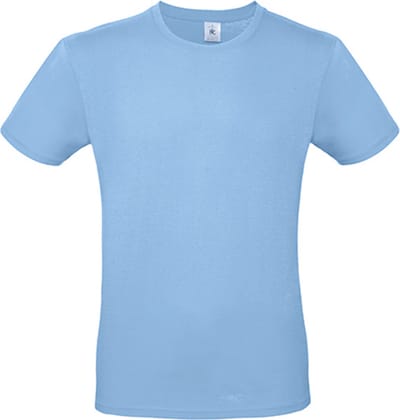 2-Pack herenshirt '150' met ronde hals B&C Collectie Sky Blue maat XS
