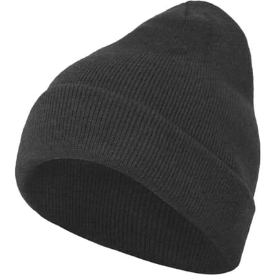 Build your Brand Heavy Knit Beanie BY001 - Charcoal (Heather) - One size
