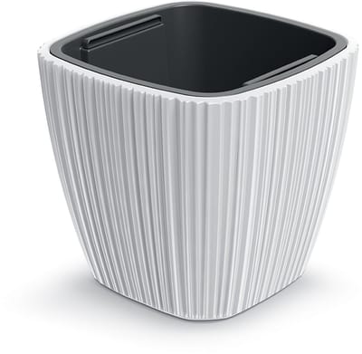 Bloempot Vierkant Oro Square 40x40cm WIT Prosperplast