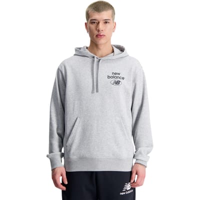 New Balance Stacked Oversized Hoody Grijs