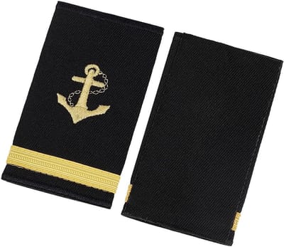 Navy Captain Carriers, 52 x 90 mm, Zwarte Polyester Schouderbanden voor Halloween, Kerst, Cosplay en Theateruitvoeringen