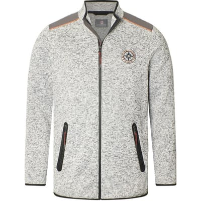 Jan Vanderstorm herren Gebreid Fleece Vest - 52/54 - wit - Plus Size