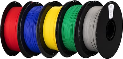 Kexcelled PLA Combideal 5 x 1kg = 5kg ROOD, BLAUW, GEEL, GROEN & GRIJS 3D Printer filament ZOMERAANBIEDING!