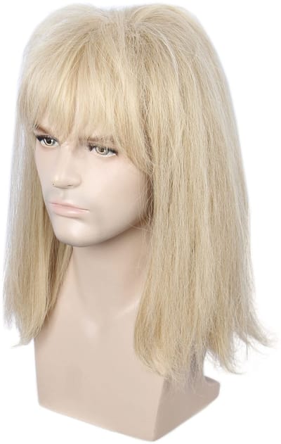 Dailygoods- Mullet Pruik - 80s Heavy Metal - Halloween Kostuum - Blond Mix - Hittebestendig Synthetisch - Lengte ca. 40 cm